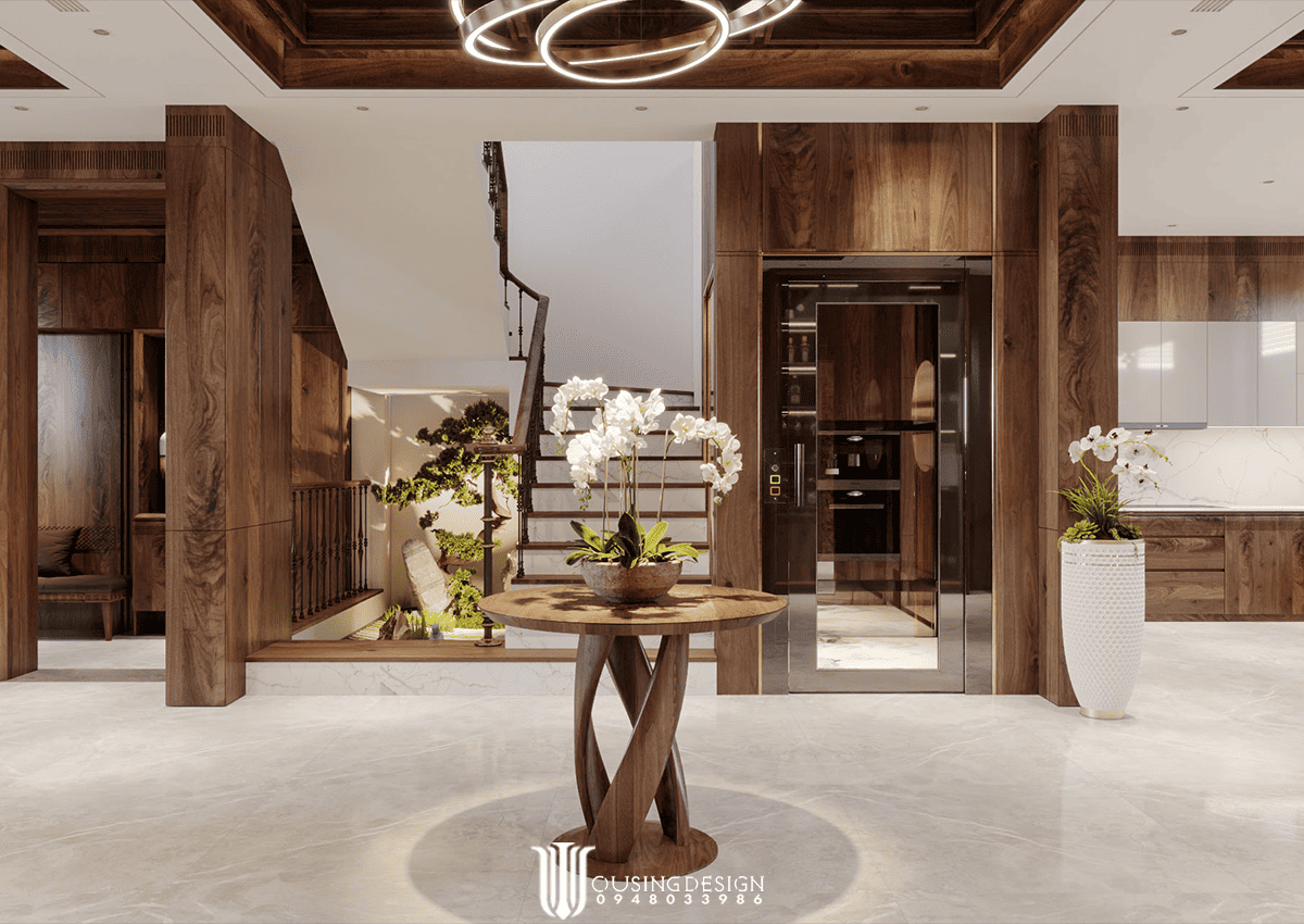 Nội thất Villa Song Lập Gleximco-Walnut Wood