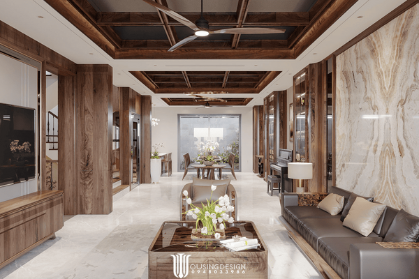 Nội thất Villa Song Lập Gleximco-Walnut Wood