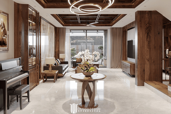 Nội thất Villa Song Lập Gleximco-Walnut Wood
