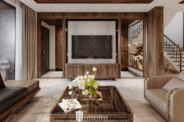 Nội thất Villa Song Lập Gleximco-Walnut Wood