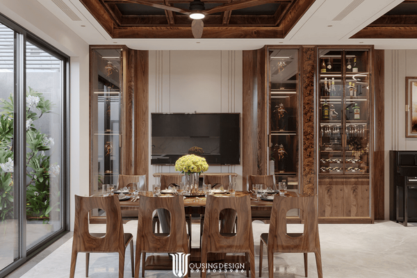 Nội thất Villa Song Lập Gleximco-Walnut Wood